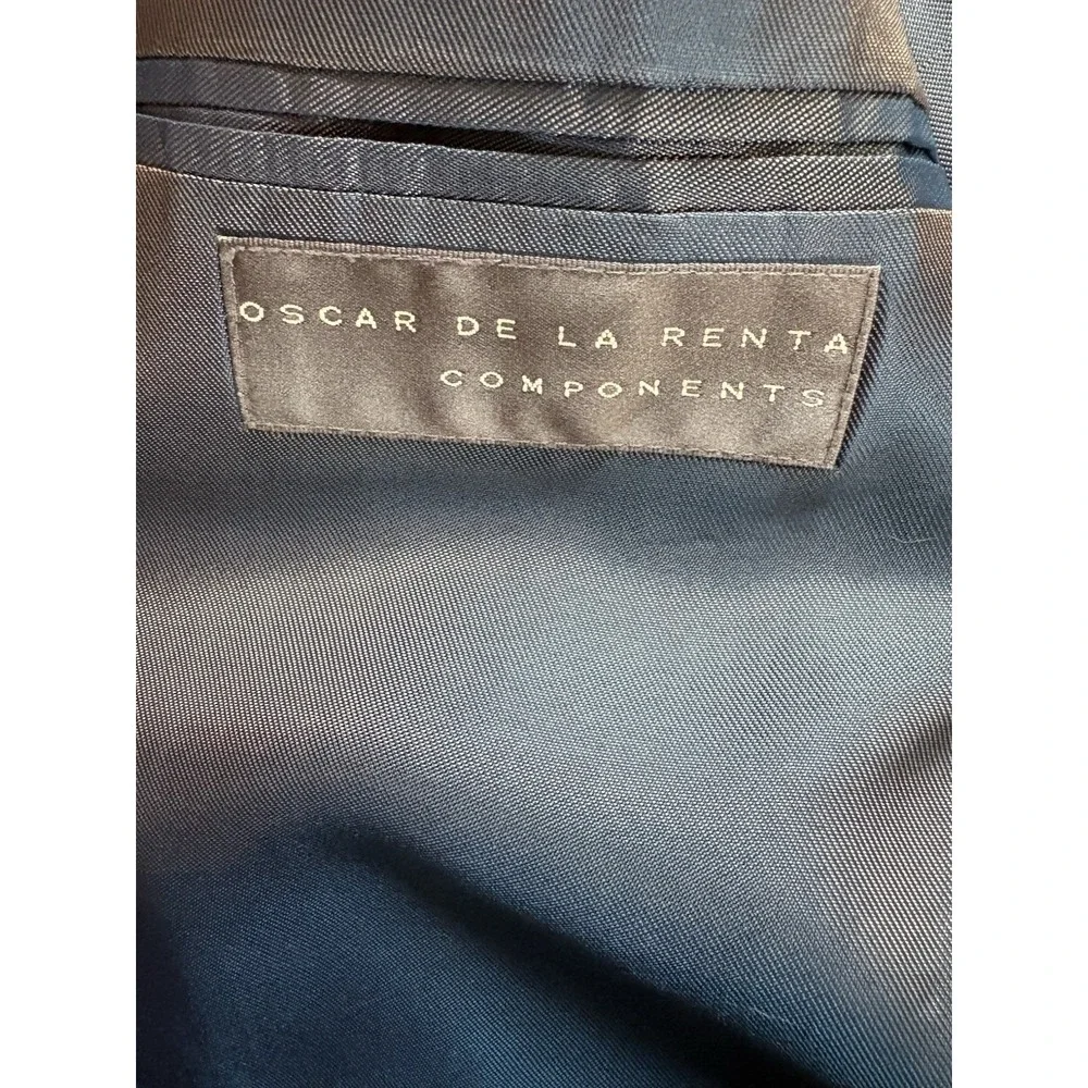 Oscar‎ De La Renta Components Men's Blazer Sports Jacket Black Wool Size 42R